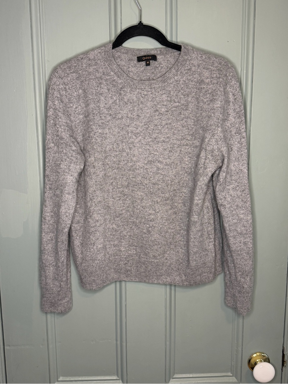 Quince Light Heather Gray Crewneck Sweater